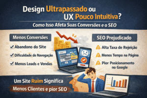Design ou UX do Site Pouco Intuitivo ou Ultrapassado Como Isso Afeta Suas Conversões e o SEO